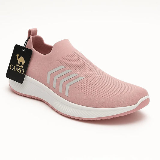 Women’s Slip-On Walking Shoes with Breathable Knit Upper