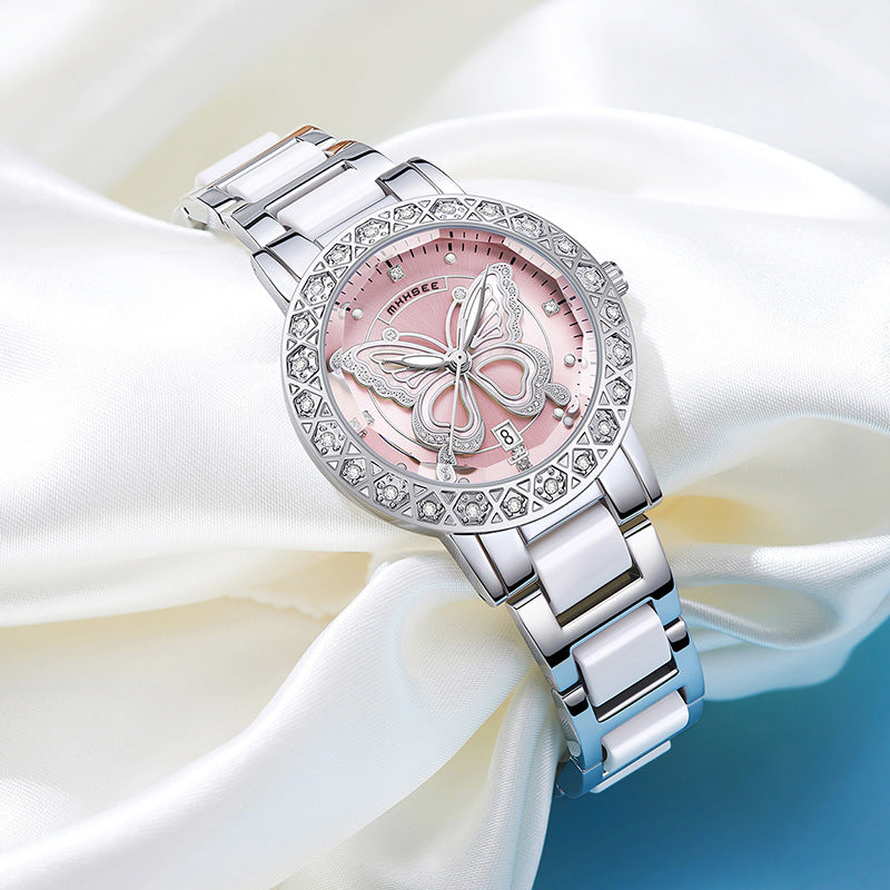 Butterfly Diamond-encrusted LuxuryWatch