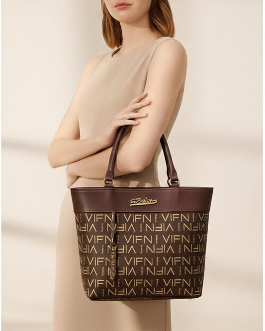 Classic Blush Plaid Shoulder Bag with Structured Finish