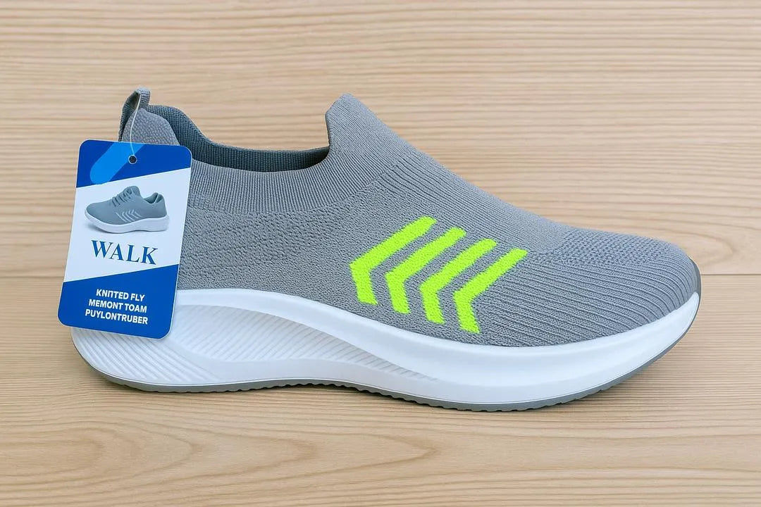Women’s Slip-On Walking Shoes with Breathable Knit Upper