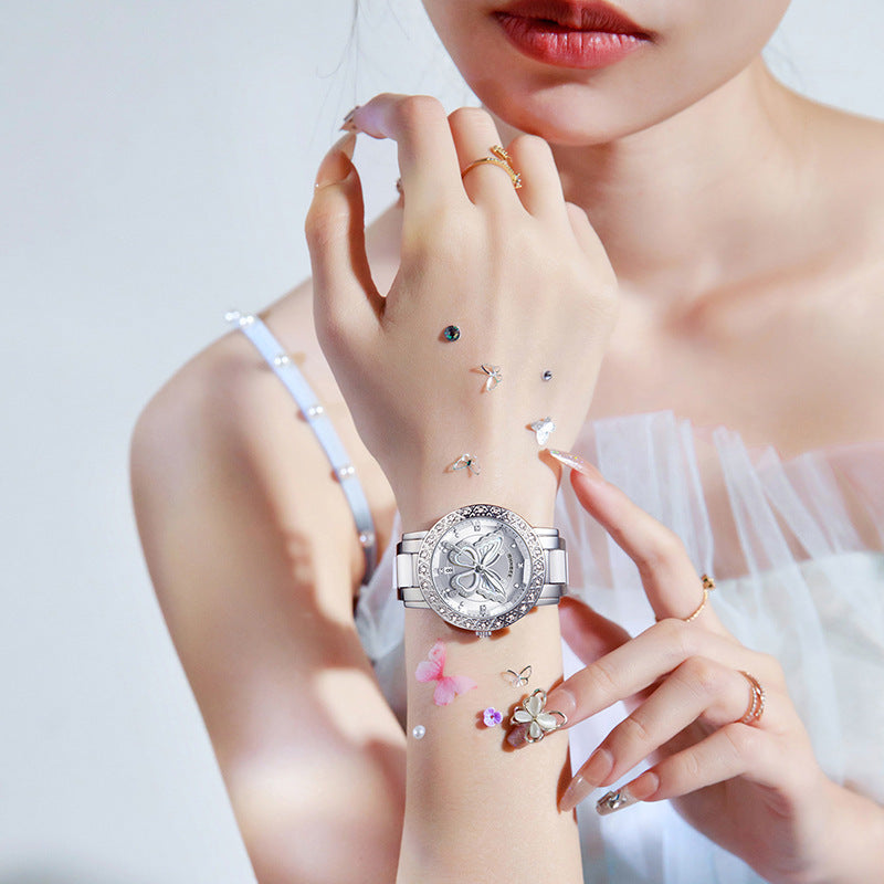 Butterfly Diamond-encrusted LuxuryWatch