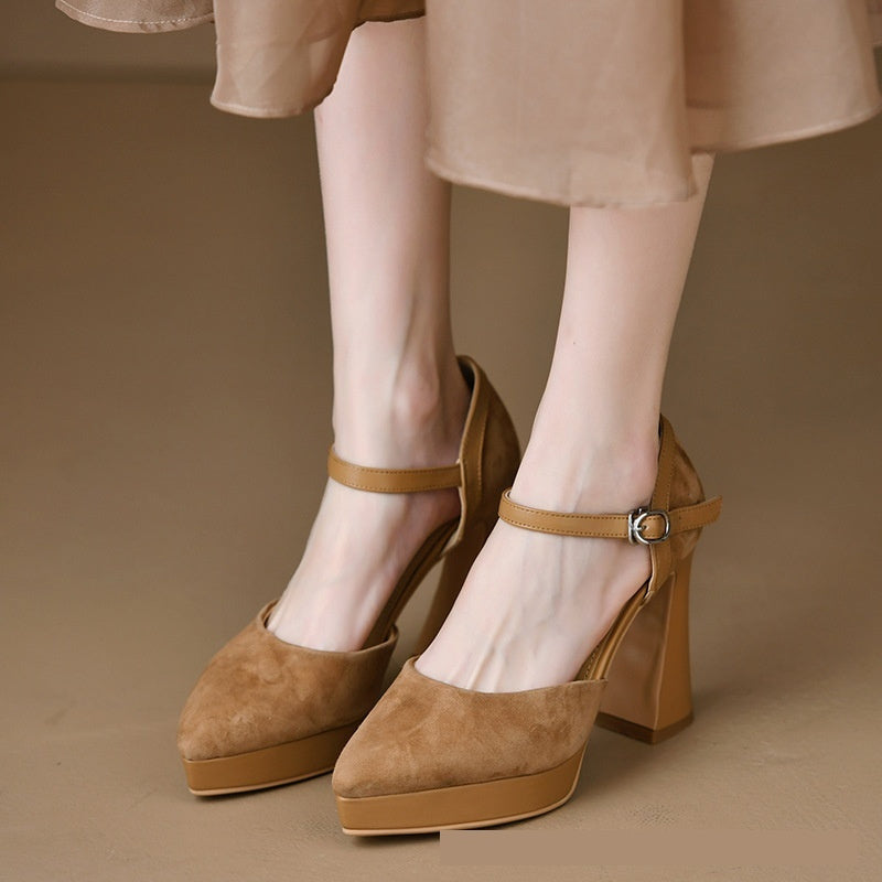 Buckle Hollowed Sandals