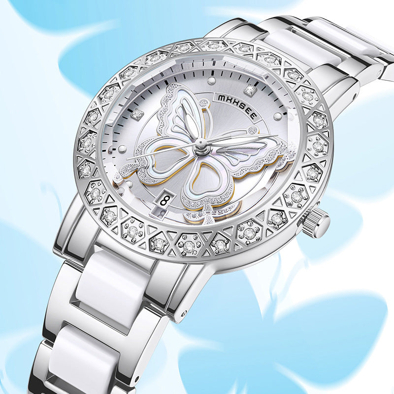 Butterfly Diamond-encrusted LuxuryWatch